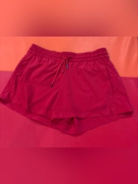 Athleta Women's red Athletic Shorts with Drawstring